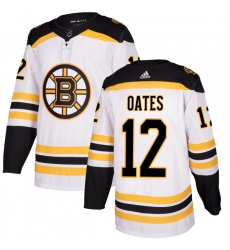 Women's Adidas Boston Bruins #12 Adam Oates Authentic White Away NHL Jersey