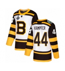 Youth Boston Bruins #44 Steven Kampfer Authentic White Winter Classic 2019 Stanley Cup Final Bound Hockey Jersey
