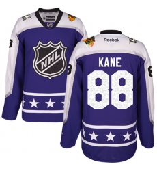 Women's Reebok Chicago Blackhawks #88 Patrick Kane Premier Purple Central Division 2017 All-Star NHL Jersey