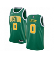 Women's Nike Boston Celtics #0 Jayson Tatum Green Swingman Jersey - Earned Edition