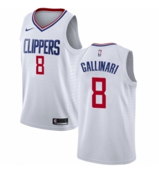 Youth Nike Los Angeles Clippers #8 Danilo Gallinari Swingman White NBA Jersey - Association Edition
