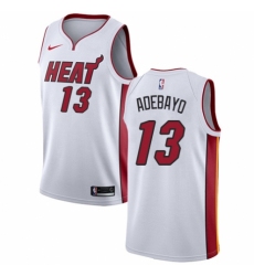 Men's Nike Miami Heat #13 Edrice Adebayo Authentic NBA Jersey - Association Edition