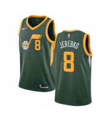 Youth Nike Utah Jazz #8 Jonas Jerebko Green Swingman Jersey - Earned Edition