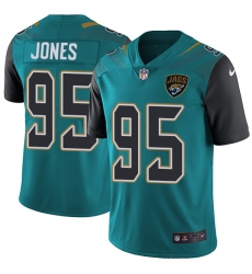 Men's Nike Jacksonville Jaguars #95 Abry Jones Teal Green Team Color Vapor Untouchable Limited Player NFL Jersey
