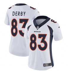 Women's Nike Denver Broncos #83 A.J. Derby White Vapor Untouchable Limited Player NFL Jersey