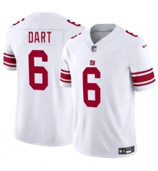 Men's New York Giants #6 Jaxson Dart White 2025 Draft F.U.S.E. Vapor Untouchable Limited Football Stitched Jersey