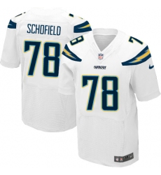 Men's Nike Los Angeles Chargers #78 Michael Schofield Elite White NFL Jersey