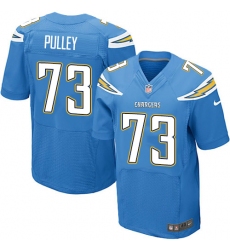Men's Nike Los Angeles Chargers #73 Spencer Pulley Elite Electric Blue Alternate NFL Jersey