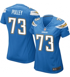 Women's Nike Los Angeles Chargers #73 Spencer Pulley Game Electric Blue Alternate NFL Jersey