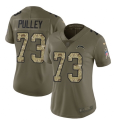 Women's Nike Los Angeles Chargers #73 Spencer Pulley Limited Olive/Camo 2017 Salute to Service NFL Jersey