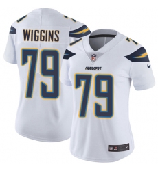 Women's Nike Los Angeles Chargers #79 Kenny Wiggins White Vapor Untouchable Elite Player NFL Jersey