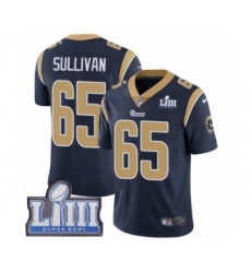 Men's Nike Los Angeles Rams #65 John Sullivan Navy Blue Team Color Vapor Untouchable Limited Player Super Bowl LIII Bound NFL Jersey