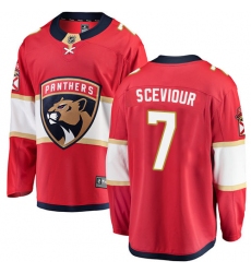 Youth Florida Panthers #7 Colton Sceviour Fanatics Branded Red Home Breakaway NHL Jersey