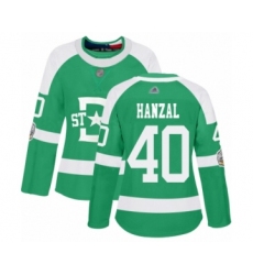 Women's Dallas Stars #40 Martin Hanzal Authentic Green 2020 Winter Classic Hockey Jersey