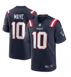 Mens New England Patriots #10 Drake Maye Nike Navy Vapor Untouchable Limited Jersey