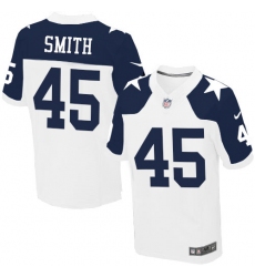 Men's Nike Dallas Cowboys #45 Rod Smith Elite White Throwback Alternate NFL Jersey