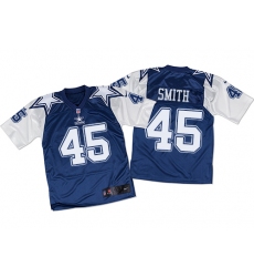 Men's Nike Dallas Cowboys #45 Rod Smith Elite White/Navy Throwback NFL Jersey