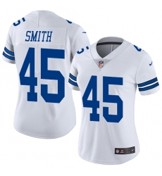 Women's Nike Dallas Cowboys #45 Rod Smith White Vapor Untouchable Elite Player NFL Jersey