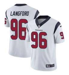 Youth Nike Houston Texans #96 Kendall Langford White Vapor Untouchable Elite Player NFL Jersey