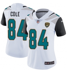 Women's Nike Jacksonville Jaguars #84 Keelan Cole White Vapor Untouchable Limited Player NFL Jersey