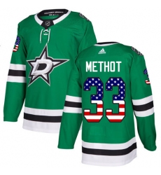 Men's Adidas Dallas Stars #33 Marc Methot Authentic Green USA Flag Fashion NHL Jersey