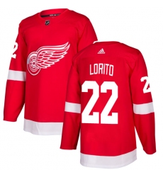 Youth Adidas Detroit Red Wings #22 Matthew Lorito Premier Red Home NHL Jersey