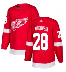 Youth Adidas Detroit Red Wings #28 Luke Witkowski Authentic Red Home NHL Jersey