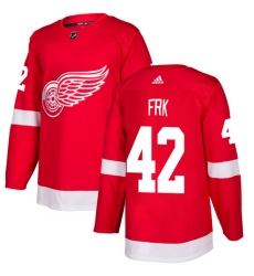 Men's Adidas Detroit Red Wings #42 Martin Frk Premier Red Home NHL Jersey