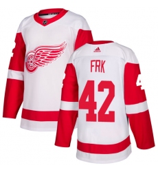 Youth Adidas Detroit Red Wings #42 Martin Frk Authentic White Away NHL Jersey