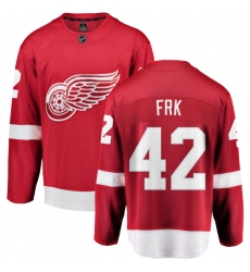 Youth Detroit Red Wings #42 Martin Frk Fanatics Branded Red Home Breakaway NHL Jersey