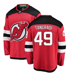 Men's New Jersey Devils #49 Eric Tangradi Fanatics Branded Red Home Breakaway NHL Jersey