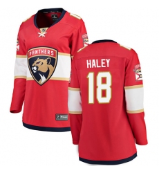 Women's Florida Panthers #18 Micheal Haley Fanatics Branded Red Home Breakaway NHL Jersey