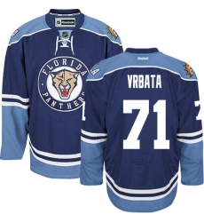 Men's Reebok Florida Panthers #71 Radim Vrbata Premier Navy Blue Third NHL Jersey