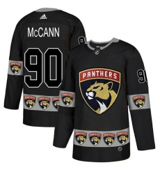 Men's Adidas Florida Panthers #90 Jared McCann Authentic Black Team Logo Fashion NHL Jersey