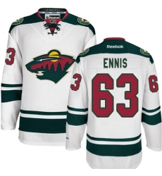 Youth Reebok Minnesota Wild #63 Tyler Ennis Authentic White Away NHL Jersey