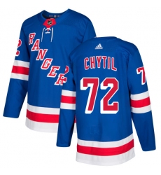 Youth Adidas New York Rangers #72 Filip Chytil Authentic Royal Blue Home NHL Jersey