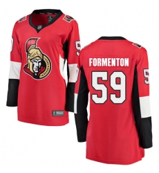 Women's Ottawa Senators #59 Alex Formenton Fanatics Branded Red Home Breakaway NHL Jersey