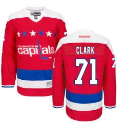 Youth Reebok Washington Capitals #71 Kody Clark Authentic Red Third NHL Jersey