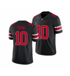 Men's Ohio State Buckeyes #10 JULIAN SAYIN Black Game Jersey