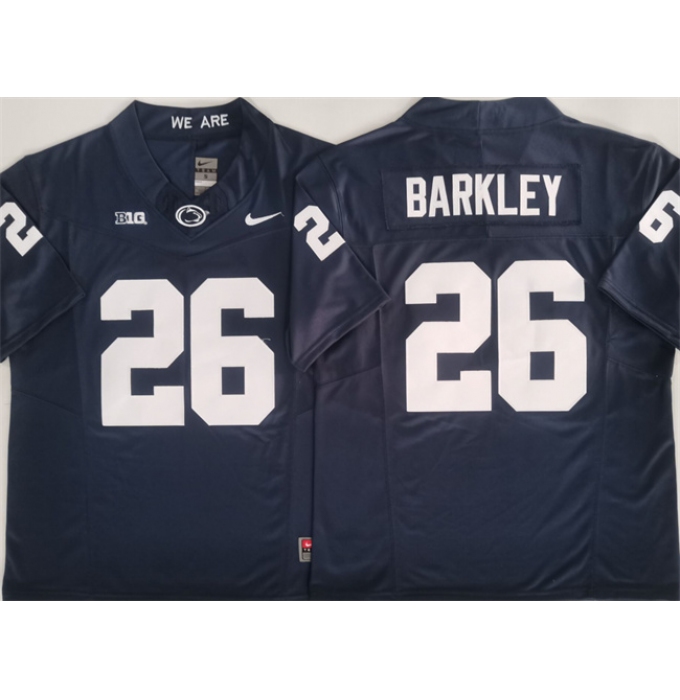 Men's Penn State Nittany Lions #26 Saquon Barkley Navy 2024 F.U.S.E. Stitched Jersey