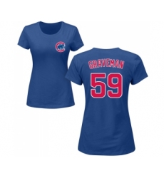 Baseball Women's Chicago Cubs #59 Kendall Graveman Royal Blue Name & Number T-Shirt