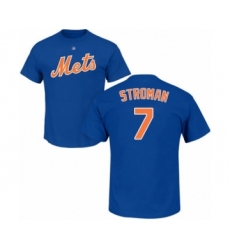 Baseball New York Mets #24 Robinson Cano Royal Blue Name & Number T-Shirt