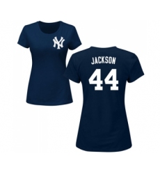 MLB Women's Nike New York Yankees #44 Reggie Jackson Navy Blue Name & Number T-Shirt
