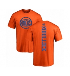 Basketball New York Knicks #25 Reggie Bullock Orange One Color Backer T-Shirt