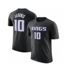 Men's Sacramento Kings #10 Domantas Sabonis Black 2022-23 Statement Edition Name & Number T-Shirt