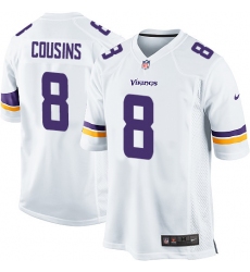 Men's Nike Minnesota Vikings #8 Kirk Cousins Game White NFL Jersey Men's Nike Minnesota Vikings #8 Kirk Cousins Game White NFL Jersey