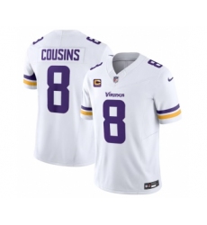Men's Nike Minnesota Vikings #8 Kirk Cousins White 2023 F.U.S.E. 4-Star C Vapor Untouchable Limited Football Stitched Jersey Men's Nike Minnesota Vikings #8 Kirk Cousins White 2023 F.U.S.E. 4-Star C Vapor Untouchable Limited Football Stitched Jersey
