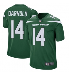 Men's New York Jets #14 Sam Darnold Nike Green Player Game Jersey