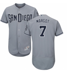 Men's Majestic San Diego Padres #7 Manuel Margot Authentic Grey Road Cool Base MLB Jersey