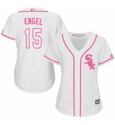Women's Majestic Chicago White Sox #15 Adam Engel Authentic White Fashion Cool Base MLB Jersey